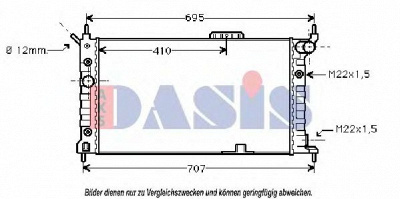 AKS DASIS 151030n -  Радиатор, охлаждение двигателя